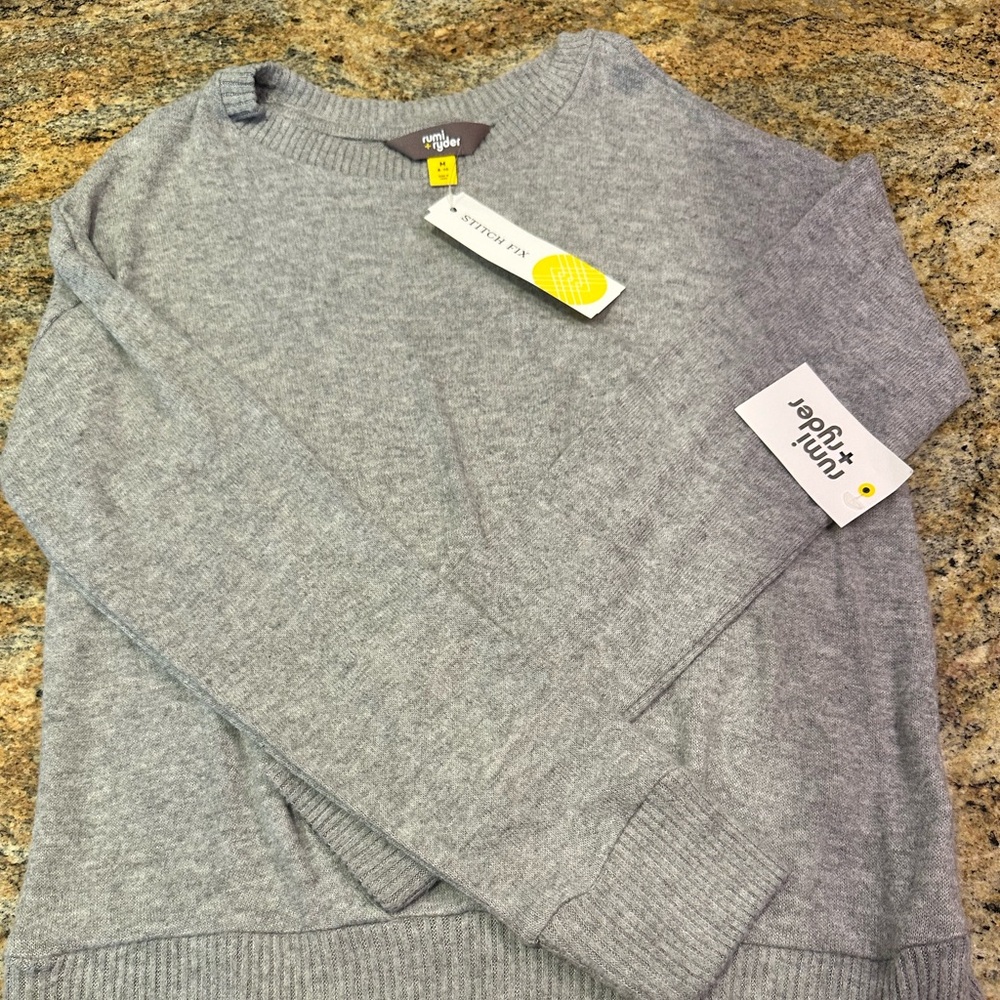 Rumi + Ryder soft gray sweater